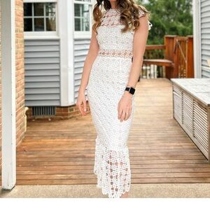 Petal and Pup Lauren Dress in White